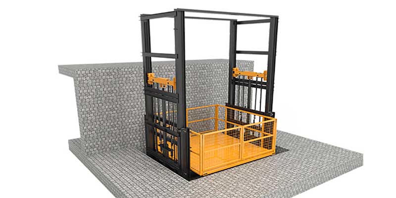 Cấu tạo chính của thang máy thủy lực tải hàng